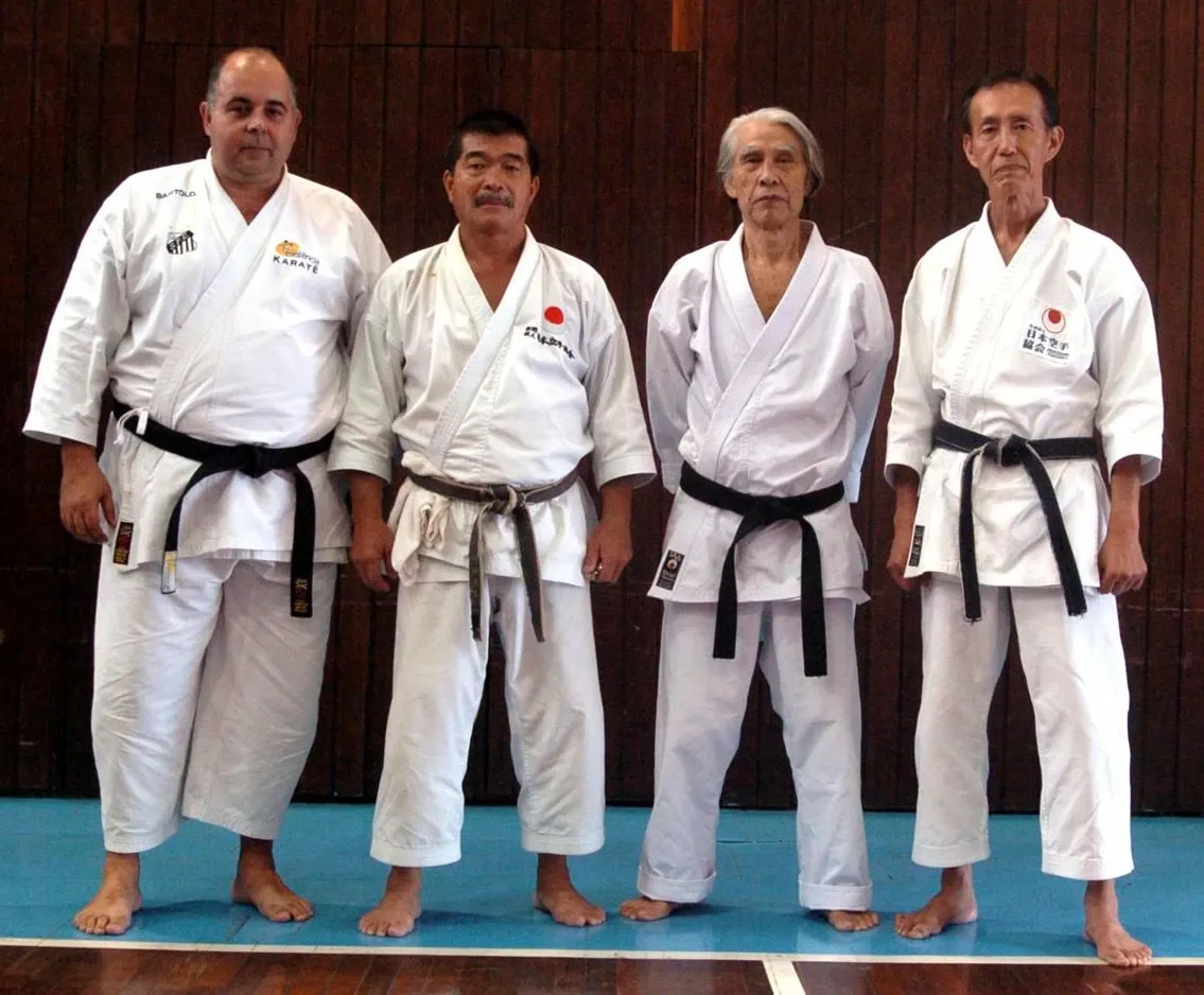 Prof. Bartolo com mestres japoneses da JKA